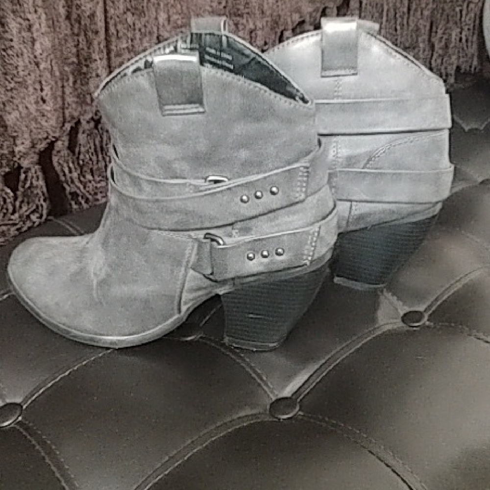 Gray Ankle Boots